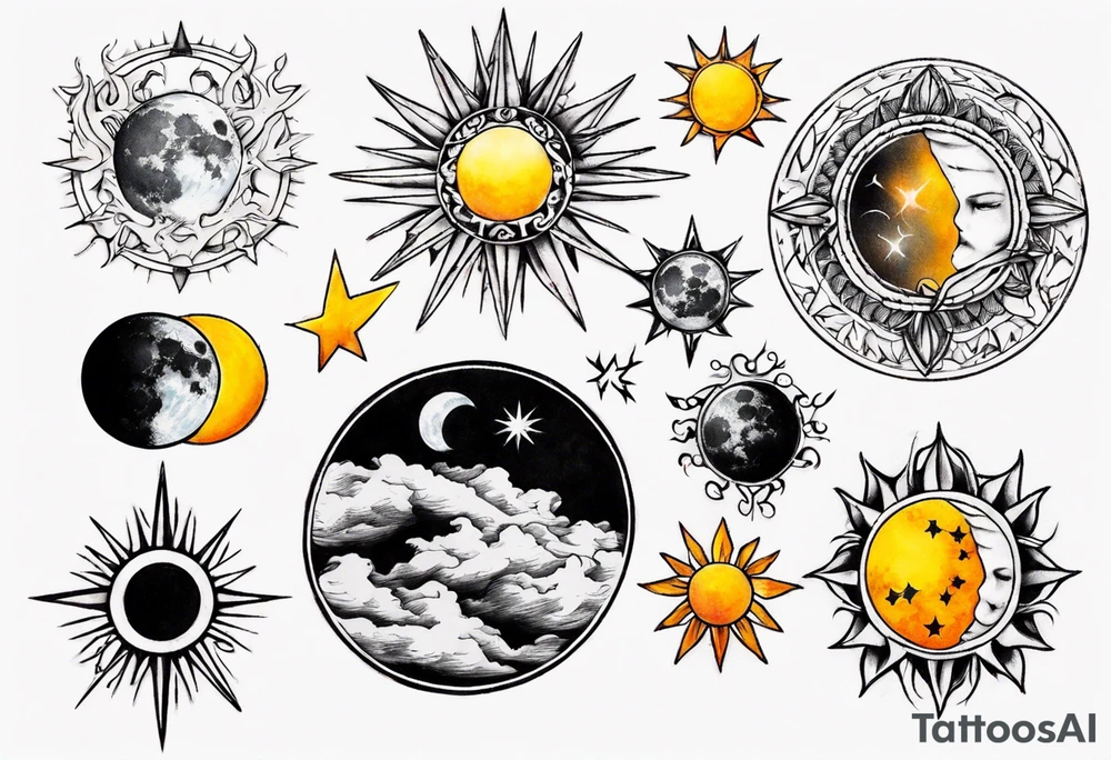 Sonne Mond tattoo idea