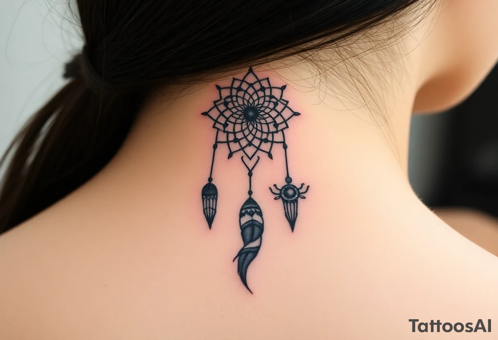 Name Nia with dreamcatcher tattoo idea