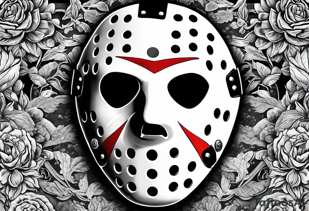 Friday the 13th Jason mask, horror, Japanese art tattoo idea