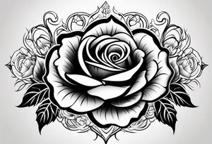 Gothic rose tattoo idea