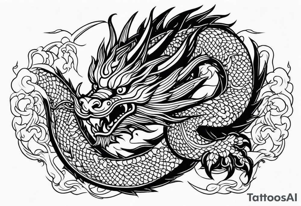 Traditional Chinese Dragon tattoo idea