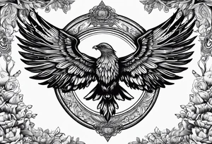 2 wings. I want a halo over one of them tattoo idea