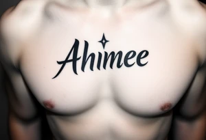 Ahmee in a nice font tattoo idea