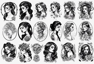 sad woman tattoo idea