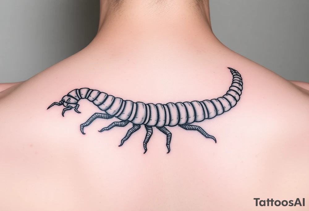 long centipede tattoo idea