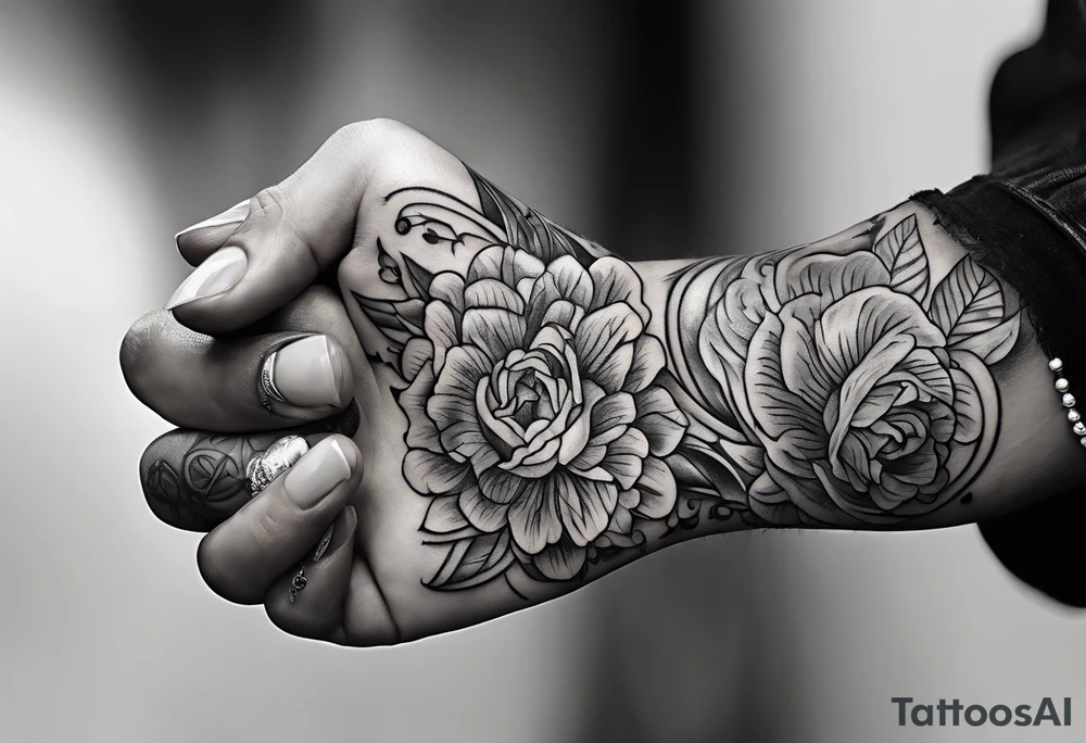 hand holding a blunt tattoo idea