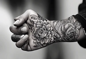 hand holding a blunt tattoo idea