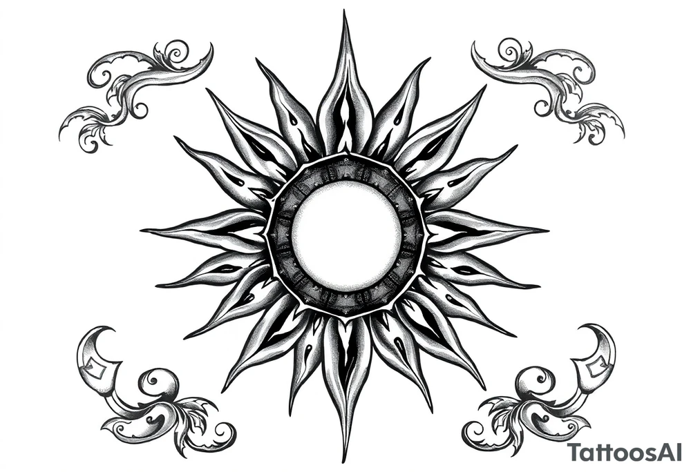Sun tattoo idea