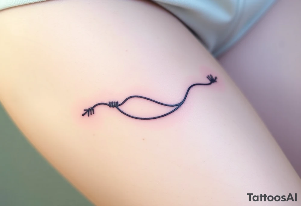 Razor wire shaped in ❤️ no veins tattoo idea