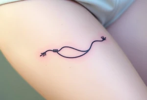 Razor wire shaped in ❤️ no veins tattoo idea