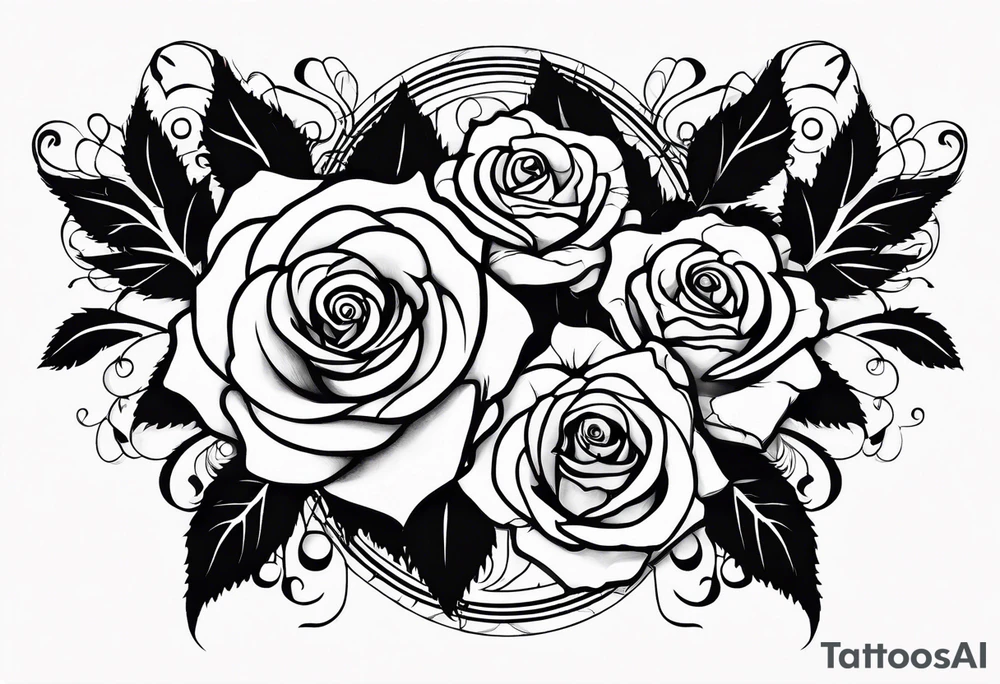 Tesseract with roses tattoo idea