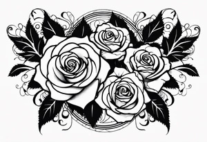 Tesseract with roses tattoo idea