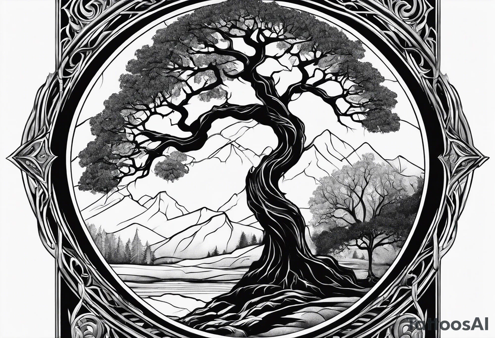 Tree of Lord of the ring tattoo idea