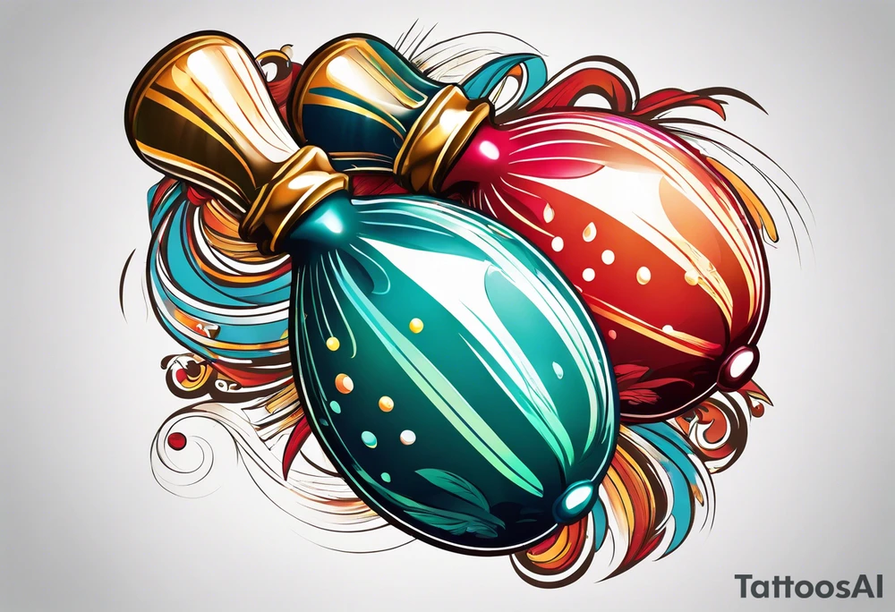Shaking maracas with rum tattoo idea