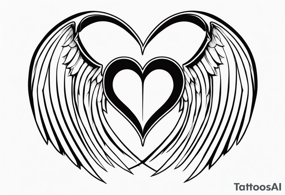 angel devil heart/wings tattoo idea