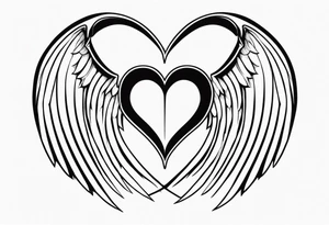 angel devil heart/wings tattoo idea