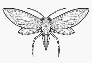 Monoline Mantis Mask tattoo idea