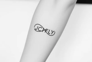 A small tattoo to go on my inner forearm with the letters JCIFLY in an infinity symbol shape more enclosed and smaller tattoo idea