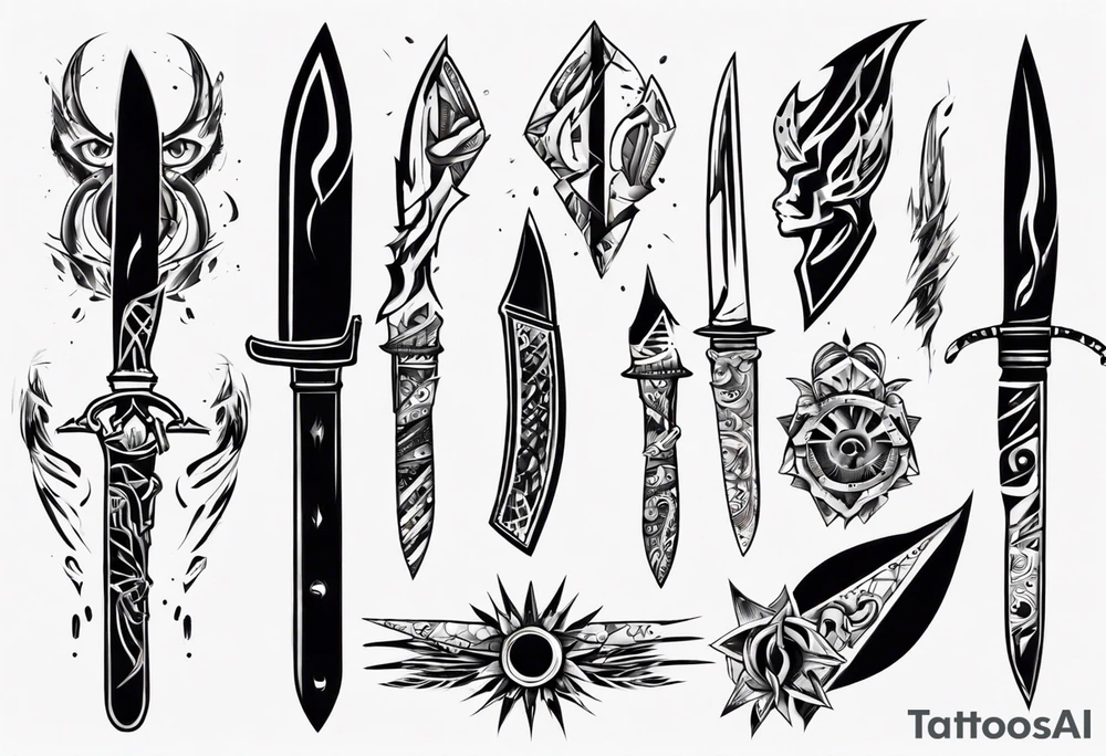 knife tattoo idea