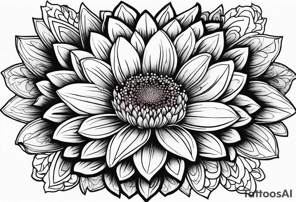 Galaxy with an Indian blanket flower tattoo idea