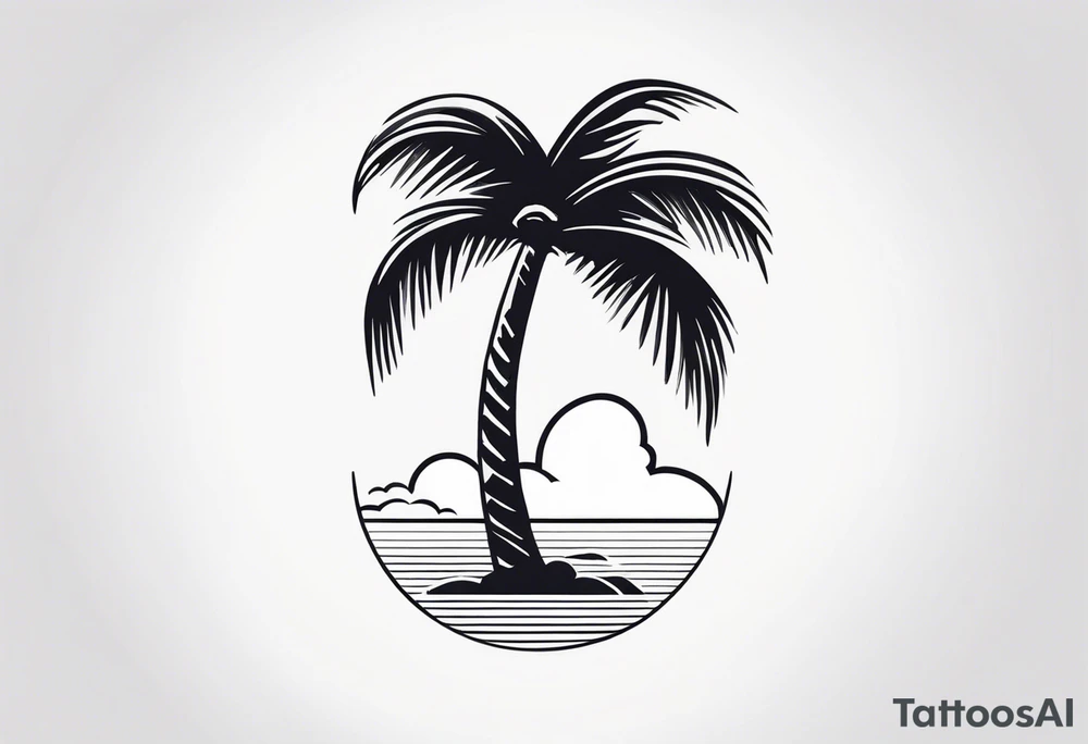 Palm tree tattoo idea