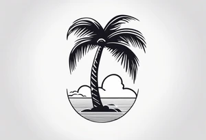 Palm tree tattoo idea