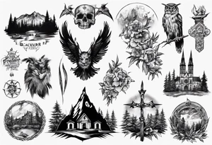 Blackforest freiburg city tattoo idea