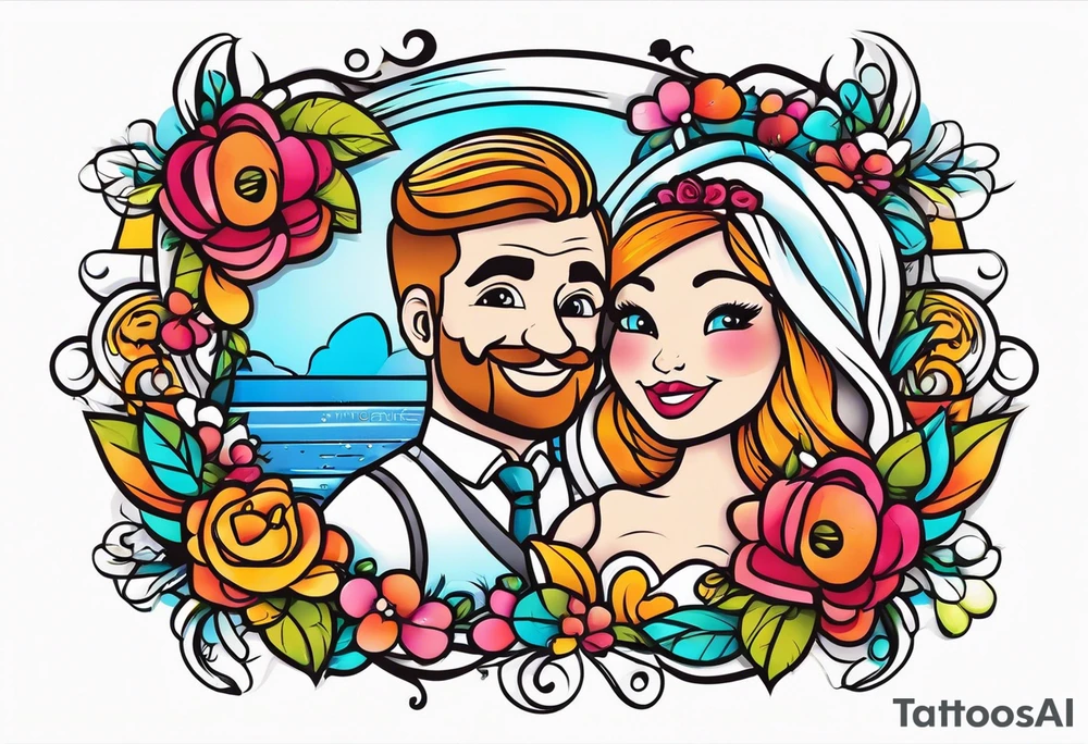 Beautiful wedding tattoo idea