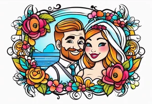 Beautiful wedding tattoo idea