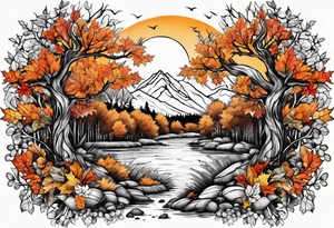 fall foliage tattoo idea