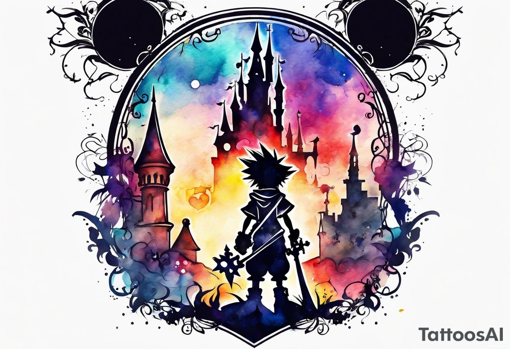 tiny
kingdom hearts
watercolour tattoo idea