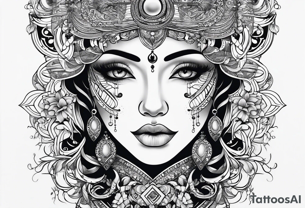 pattern lines tattoo idea