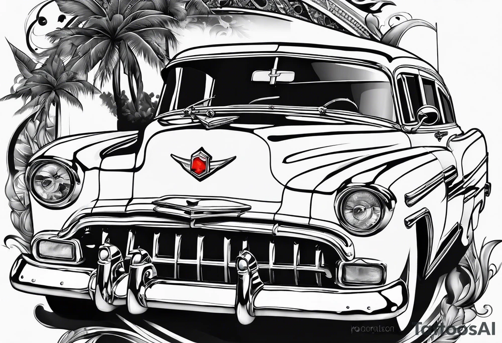 Gangster art in black and white tattoo idea