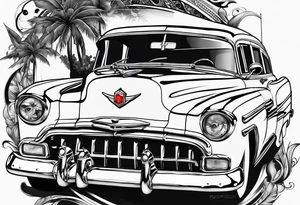 Gangster art in black and white tattoo idea