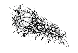 Chosen 1 kaw with basketball with rode on forarm tattoo idea