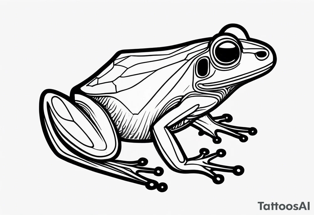a psychedelic frog tattoo idea