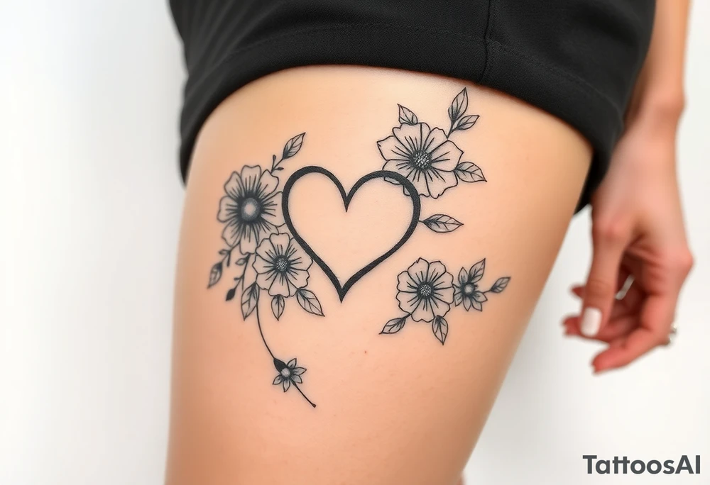 flowers , heart , soul , meaning tattoo idea