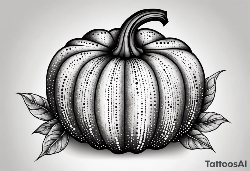 pumpkin with flowers tattoo idea