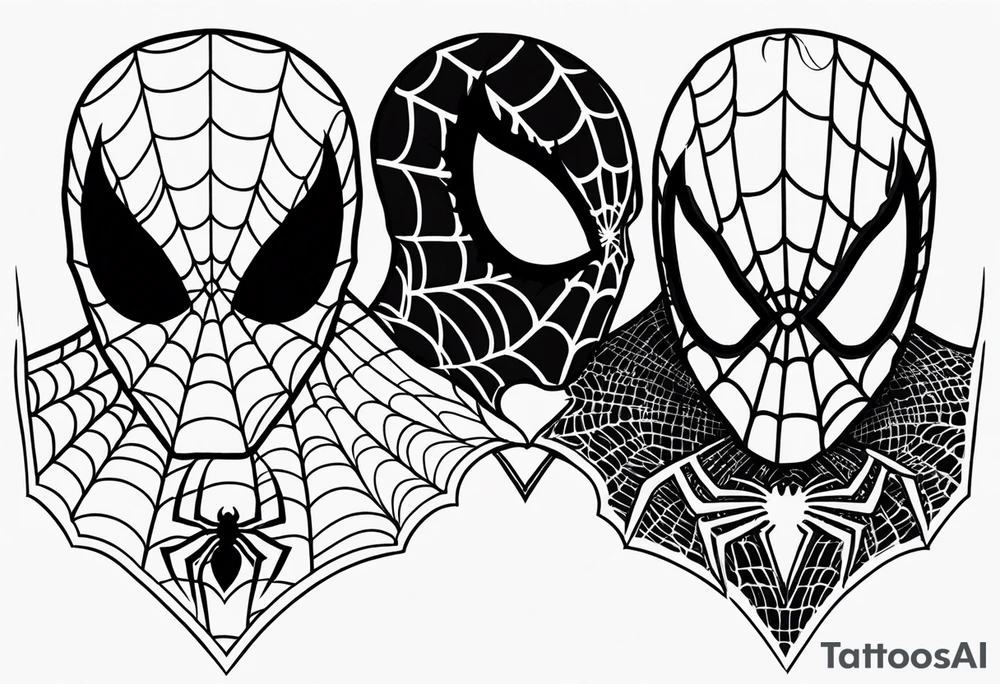 Couple tattoo with Venom and Spider-man tattoo idea