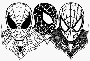 Couple tattoo with Venom and Spider-man tattoo idea
