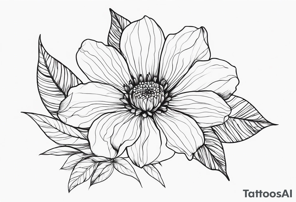 feminin minimalist flower tattoo idea