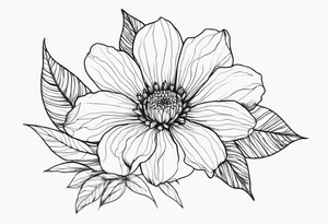 feminin minimalist flower tattoo idea