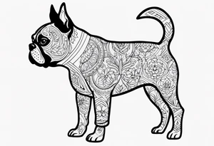 boston terrier tattoo idea