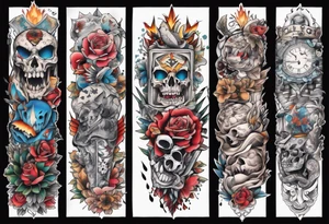 patchwork tattoo for full arms tattoo idea