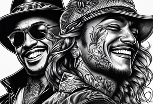 Smile now cry later gangster art tattoo idea