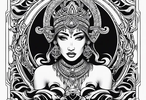 Aquarius tattoo in a tribal design tattoo idea