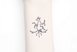 Vintage Aquarius elegant tattoo idea
