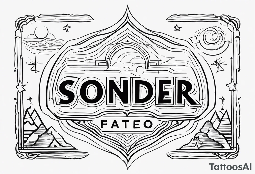 Minimal flash tattoo Illustration of the meaning of the word SONDER tattoo idea