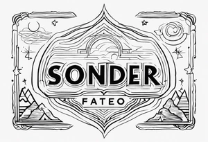 Minimal flash tattoo Illustration of the meaning of the word SONDER tattoo idea