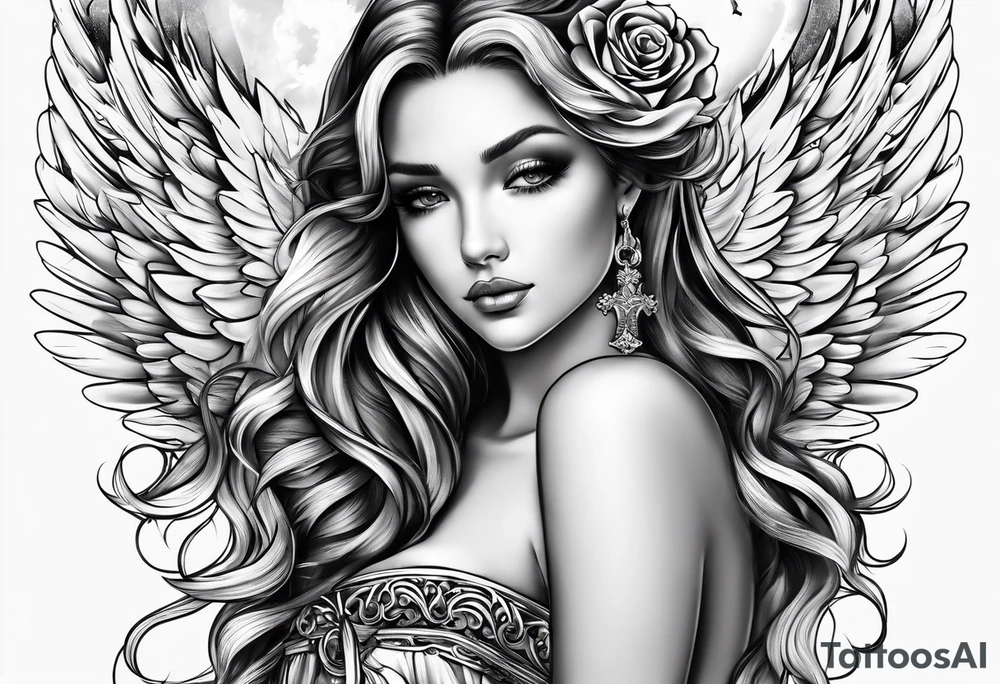 An angel that will always be in my heart tattoo idea